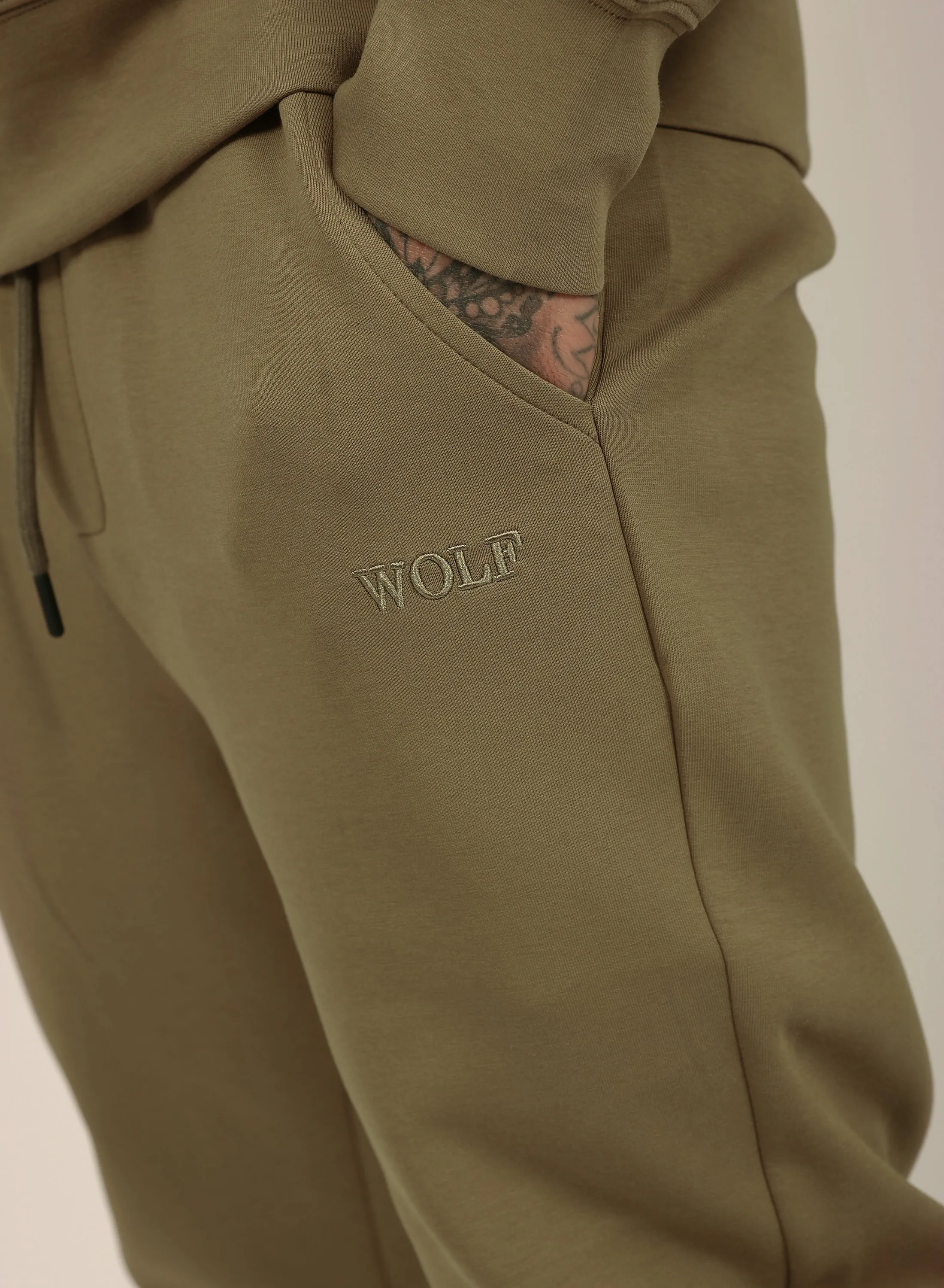 Tech Performance Tracksuit Set in Olive
