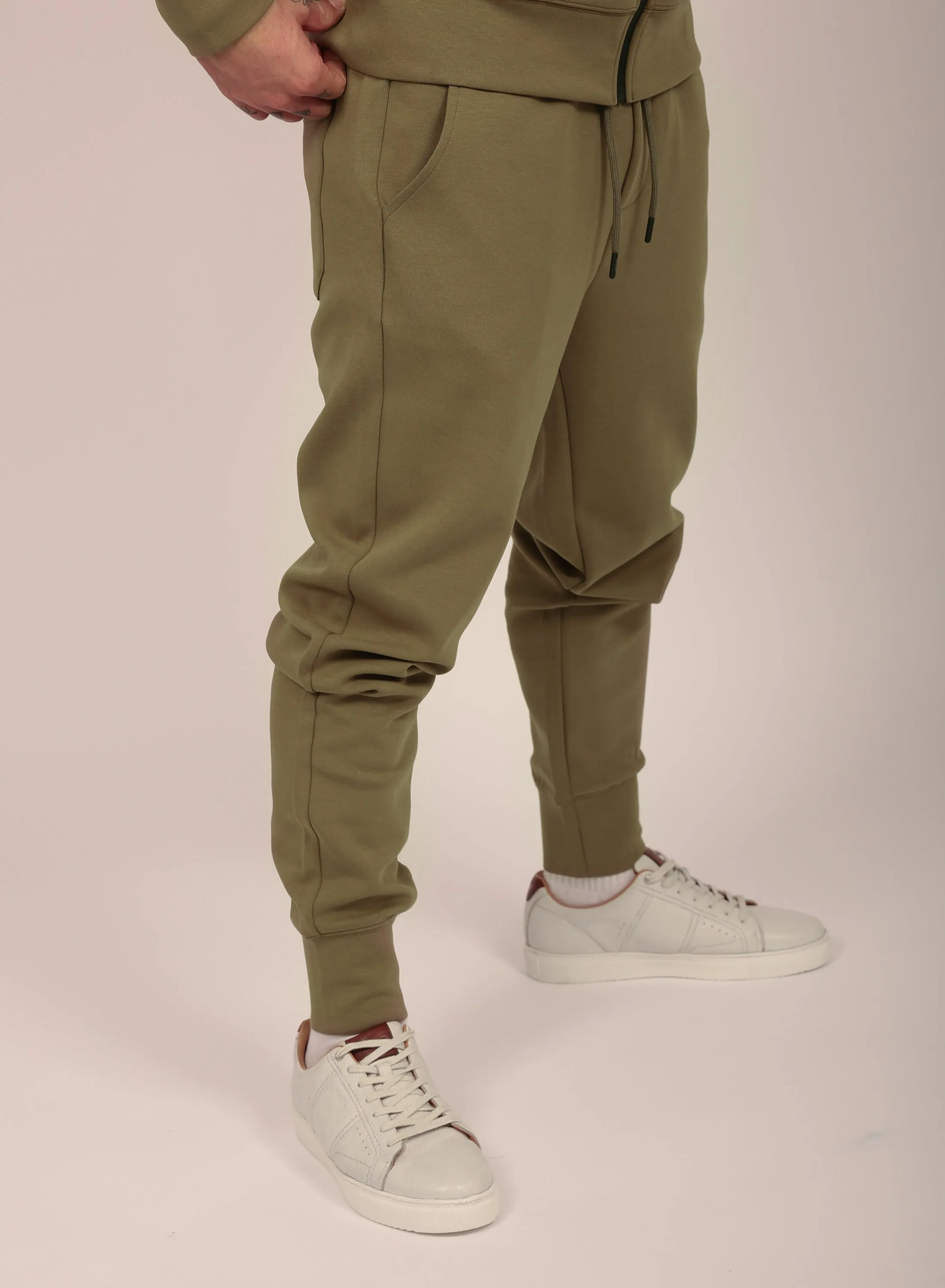 Tech Performance Tracksuit Set in Olive
