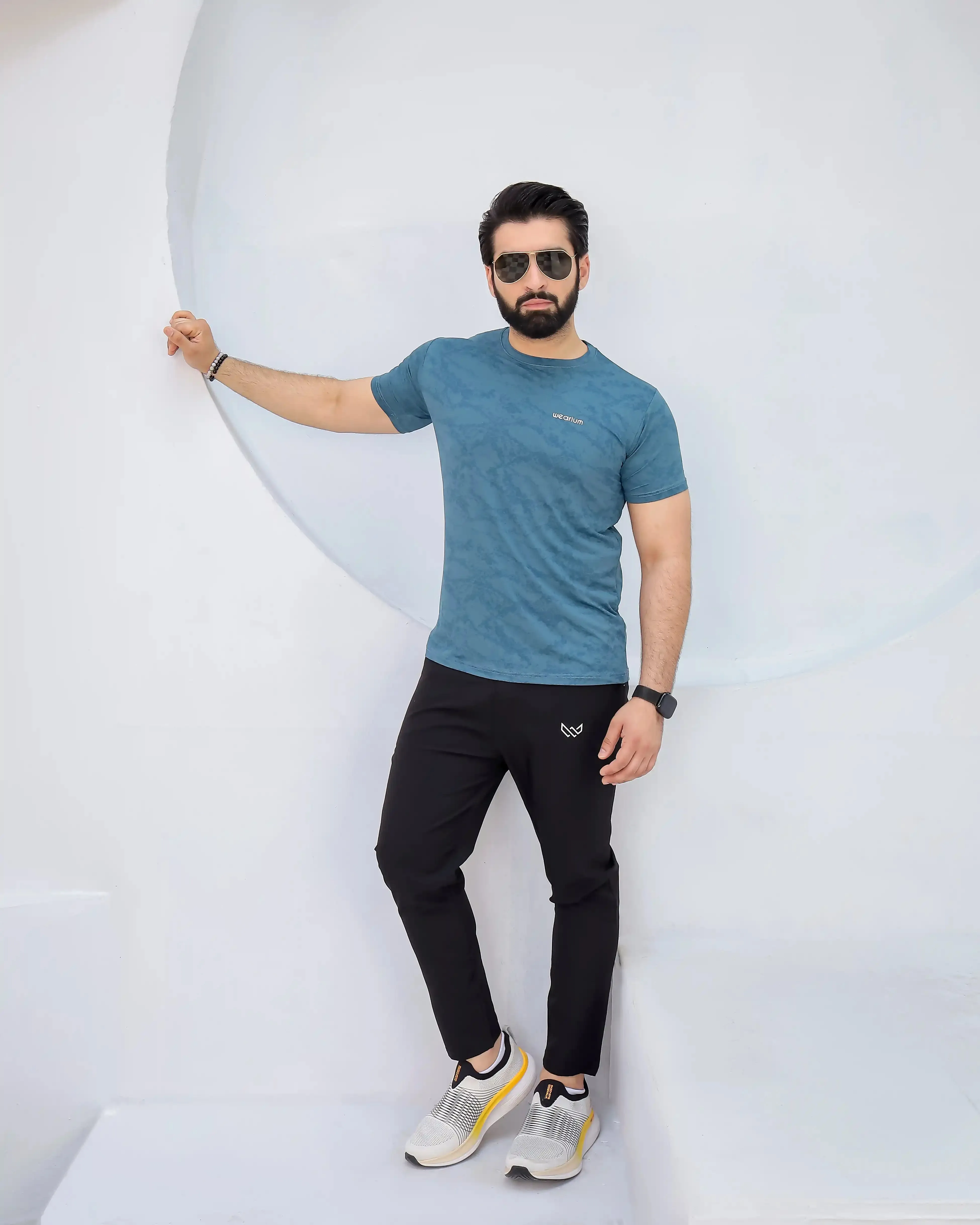 Textured Mesh - Spendex Tee Twinset