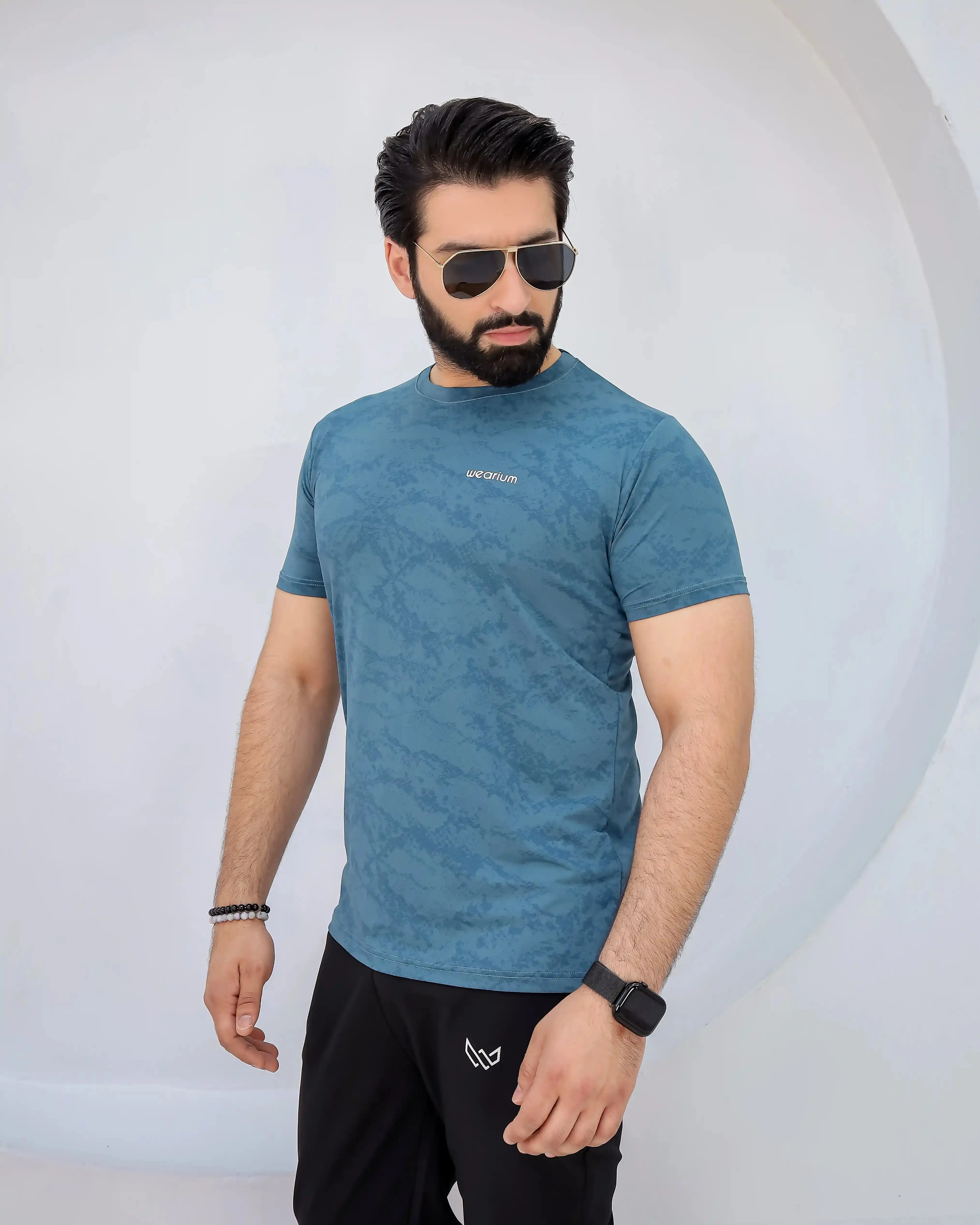Textured Mesh - Spendex Tee Twinset