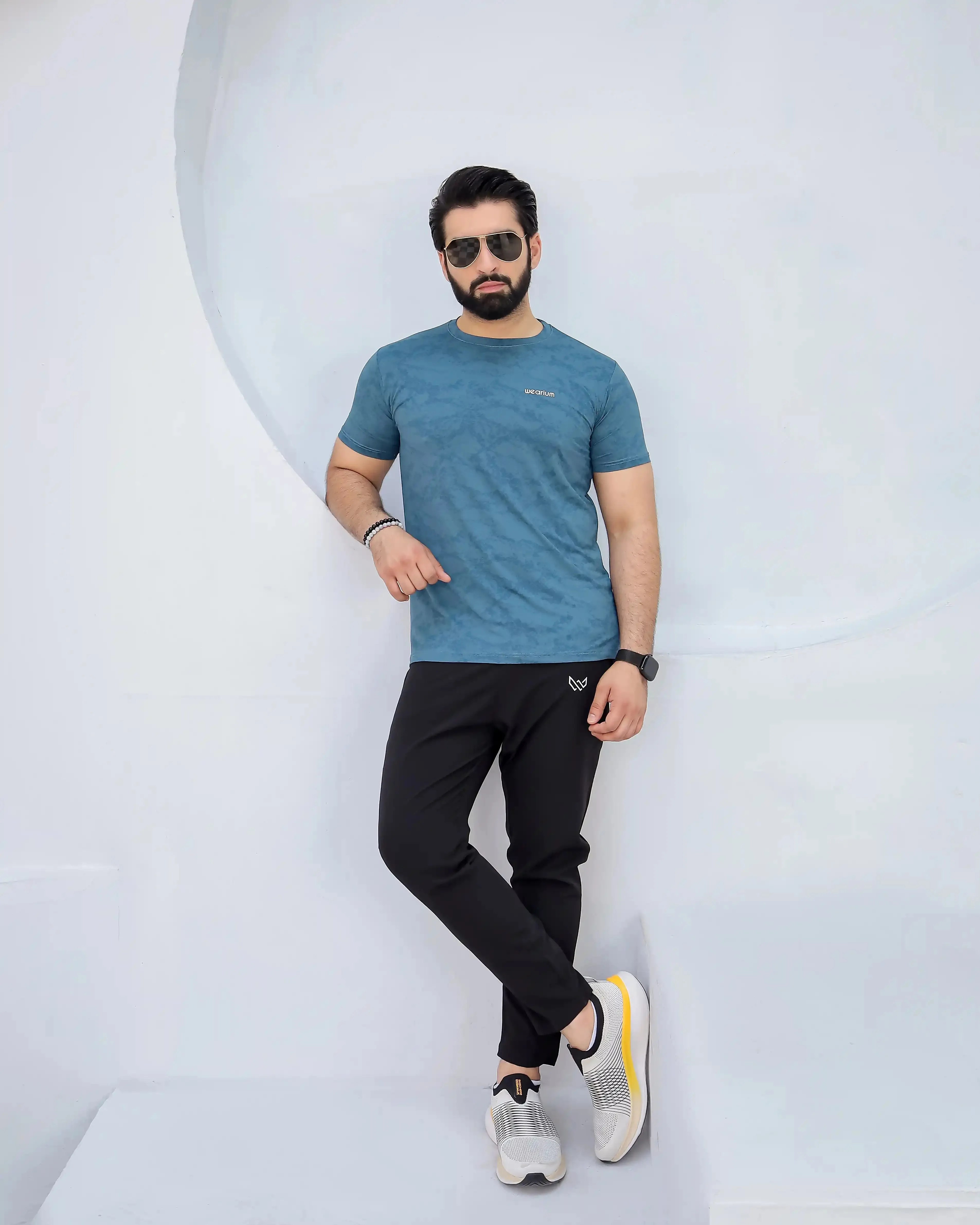 Textured Mesh - Spendex Tee Twinset