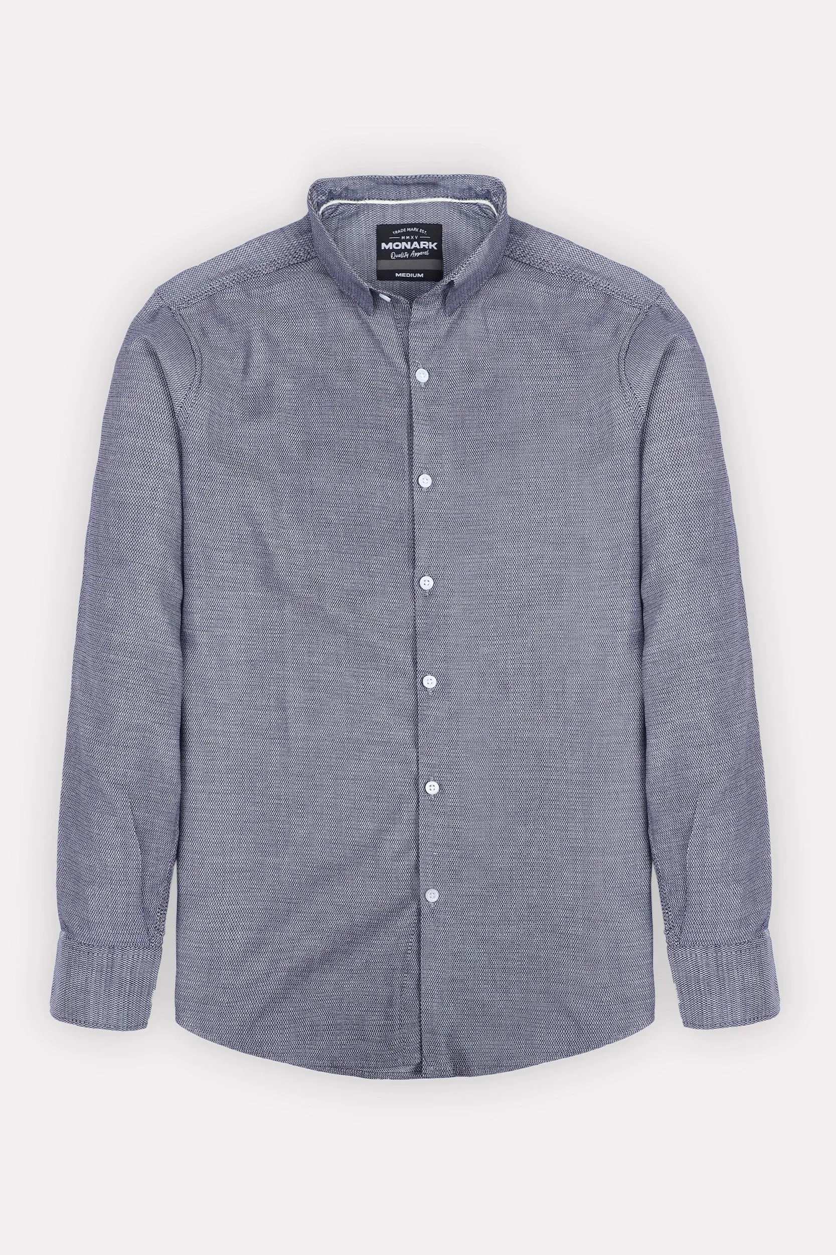TEXTURED SLIM FIT CASUAL SHIRT