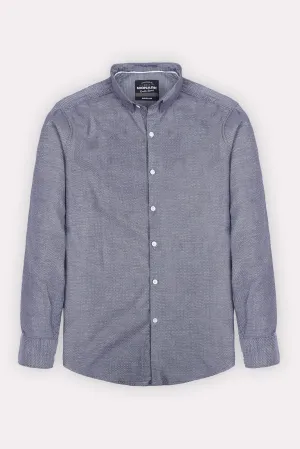 TEXTURED SLIM FIT CASUAL SHIRT