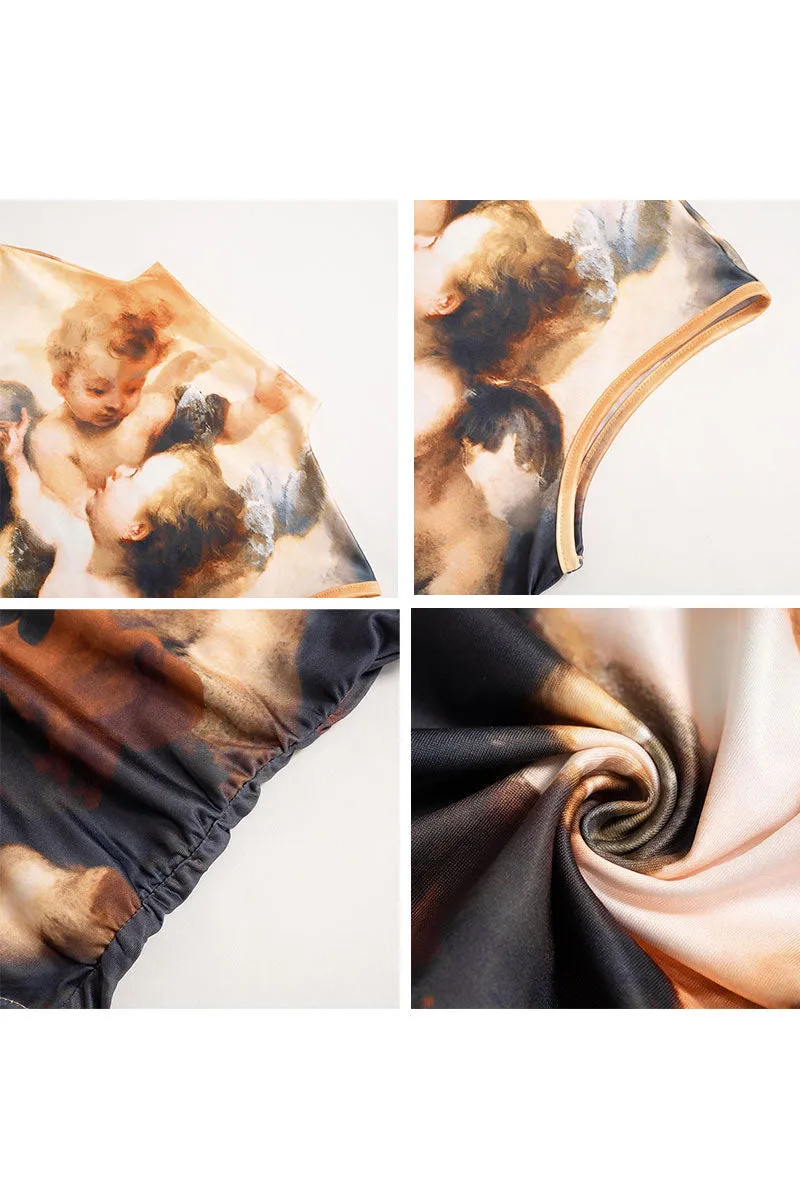 TH0590 Graphic Sleeve Top