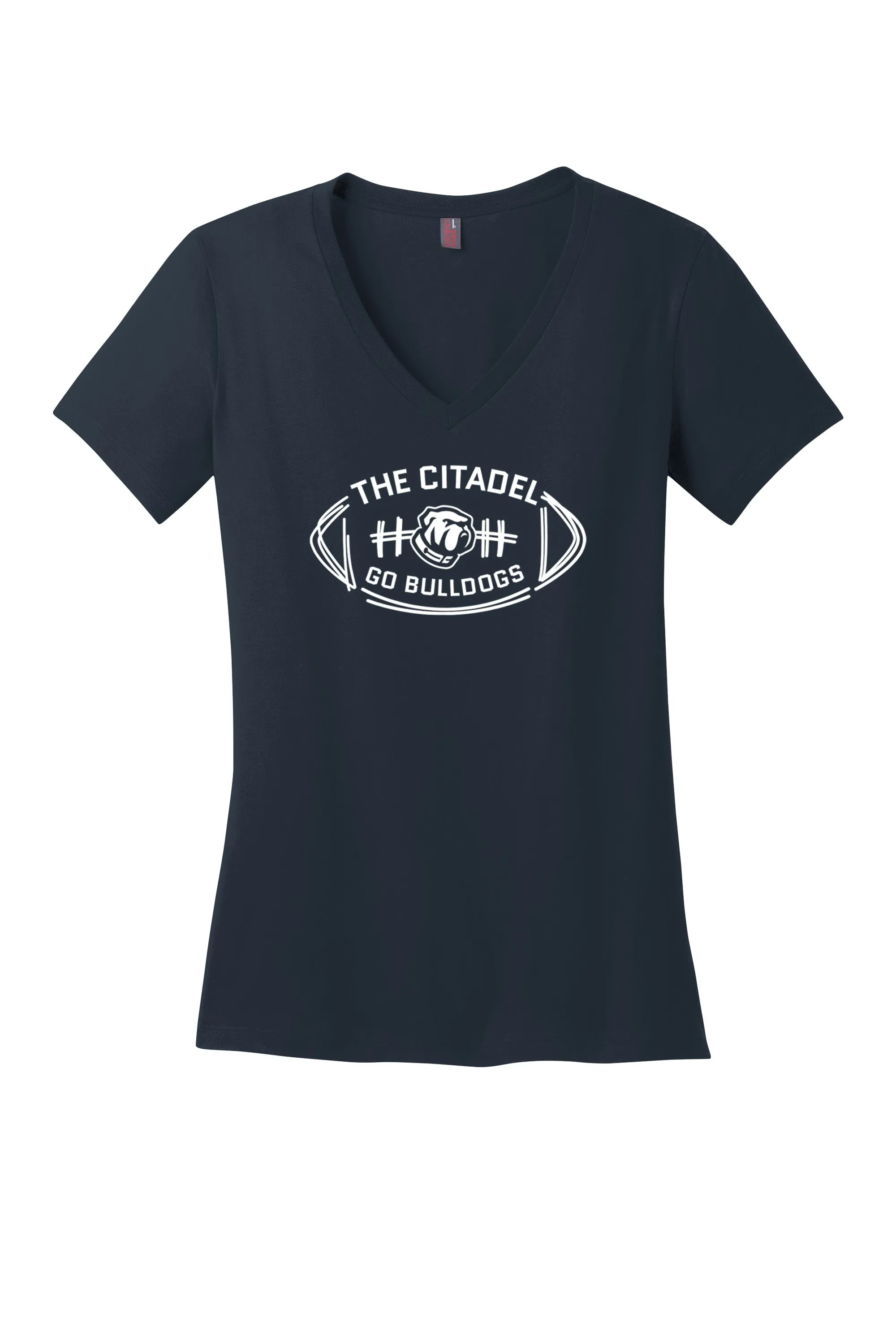 The Citadel Bulldog, Football  Women’s V-Neck Tee Shirt