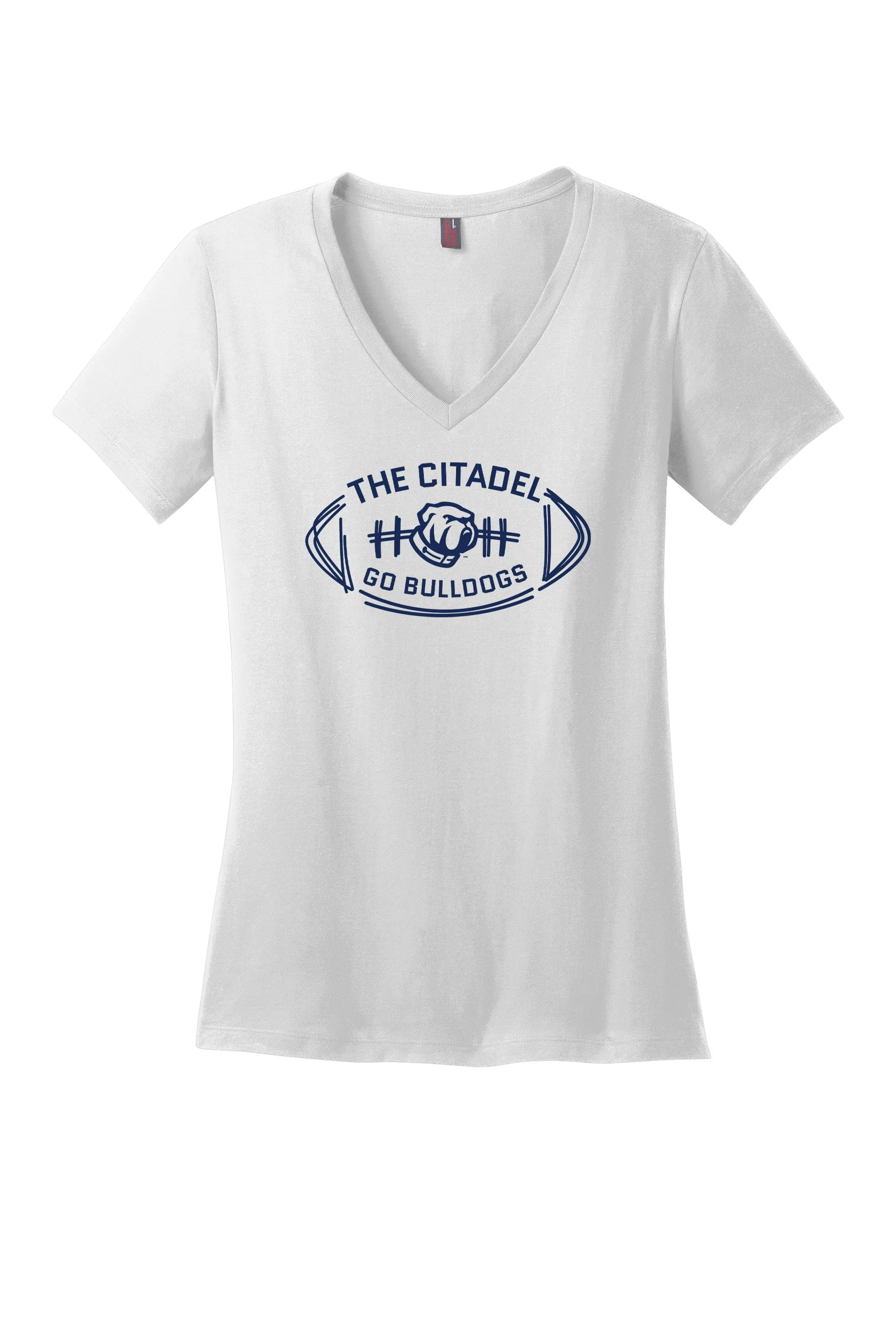 The Citadel Bulldog, Football  Women’s V-Neck Tee Shirt