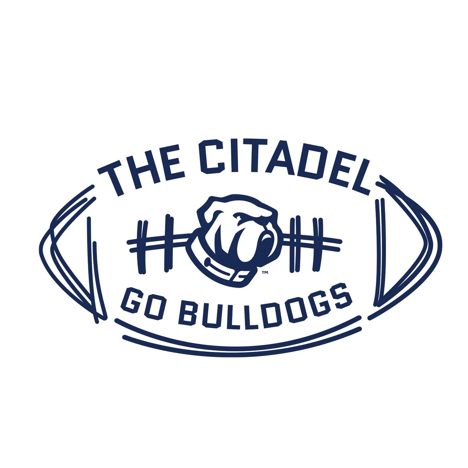 The Citadel Bulldog, Football  Women’s V-Neck Tee Shirt
