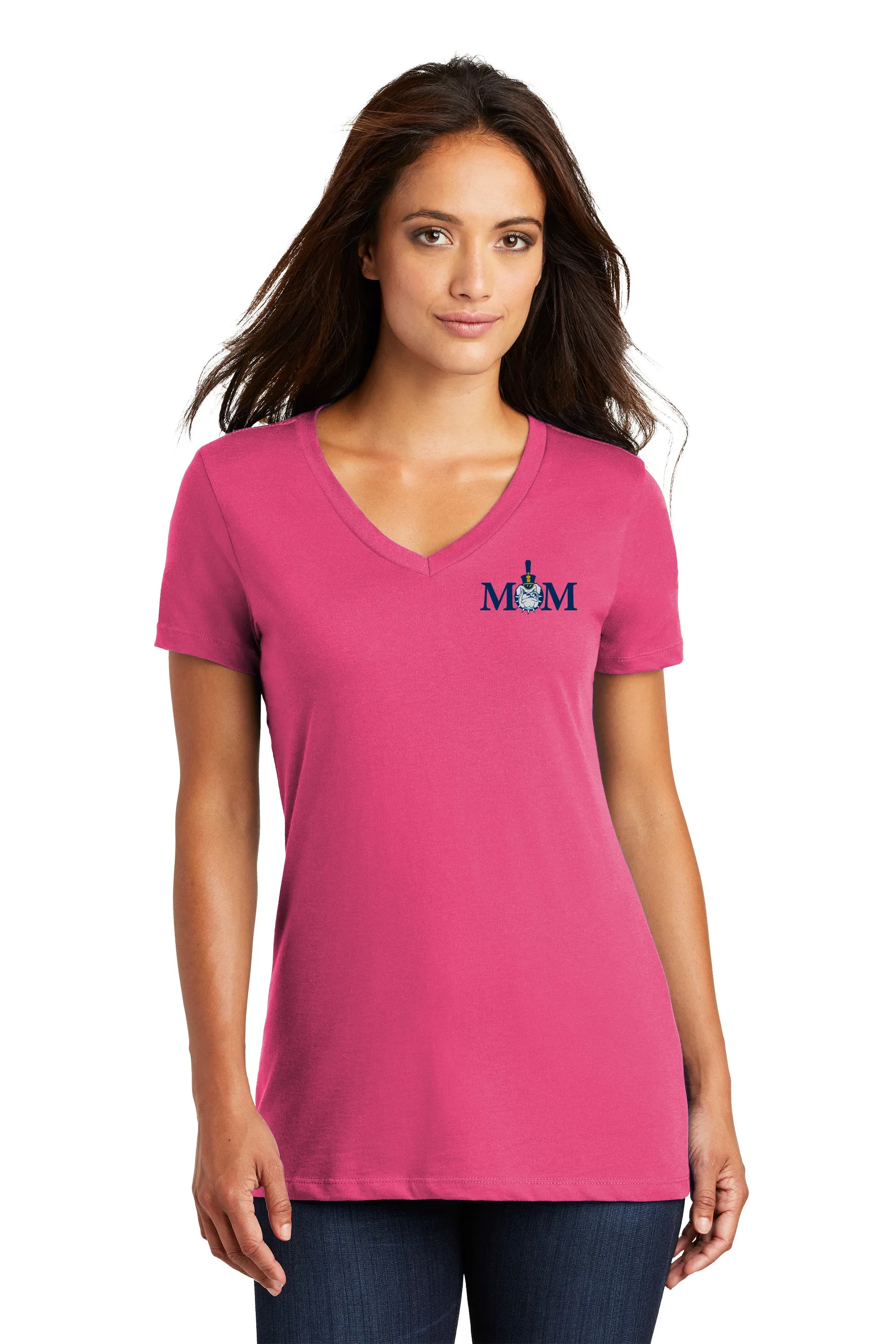 The Citadel, Mom & Spike  Women’s V-Neck Tee Shirt