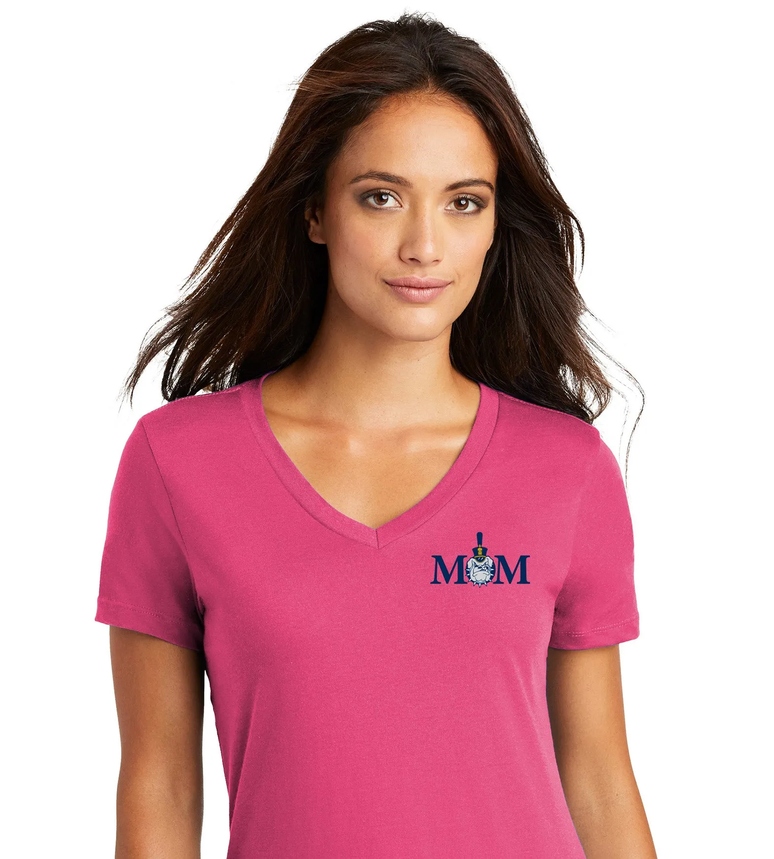 The Citadel, Mom & Spike  Women’s V-Neck Tee Shirt