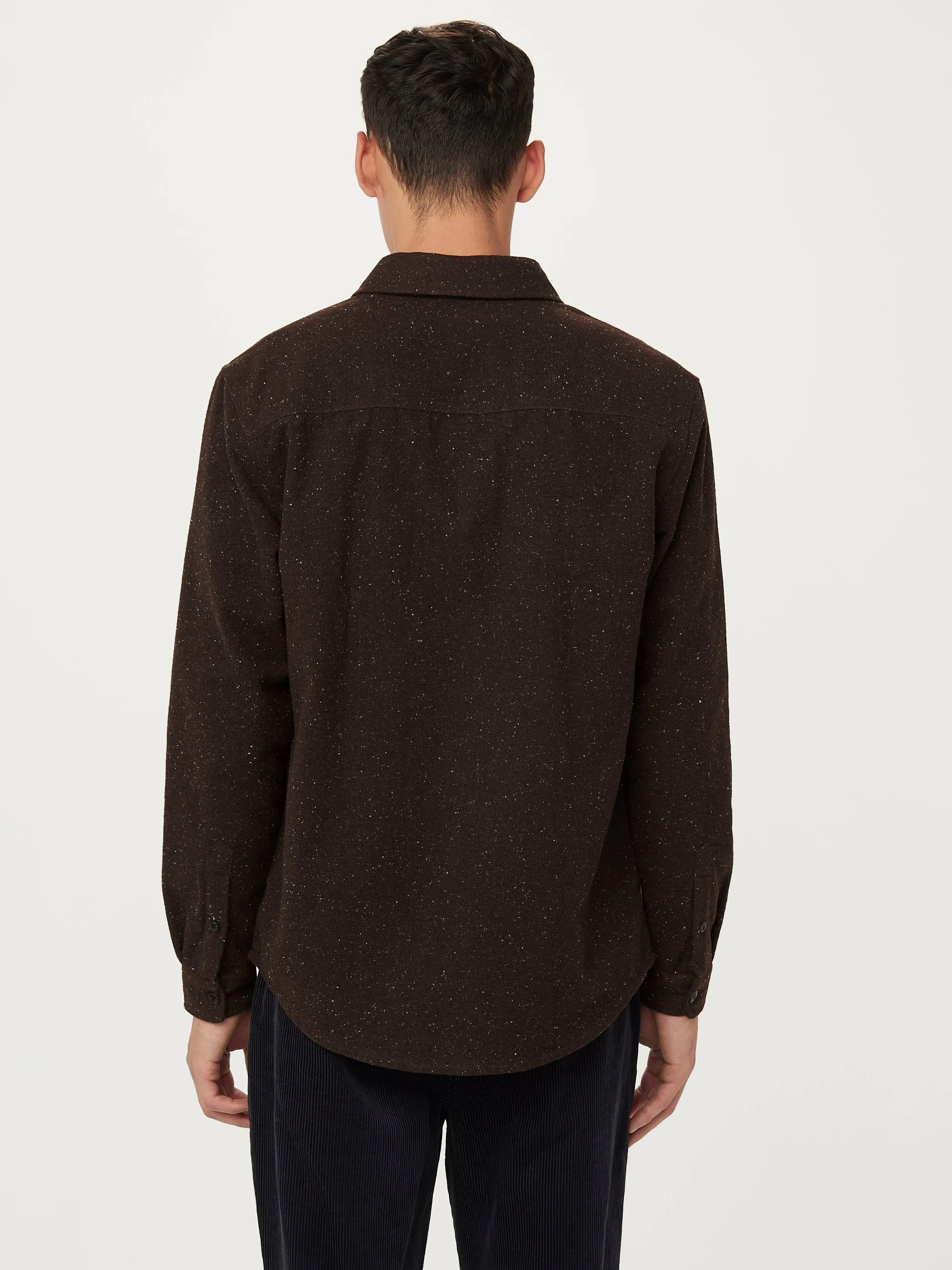 The Neppy Flannel Shirt  in Dark Chocolate