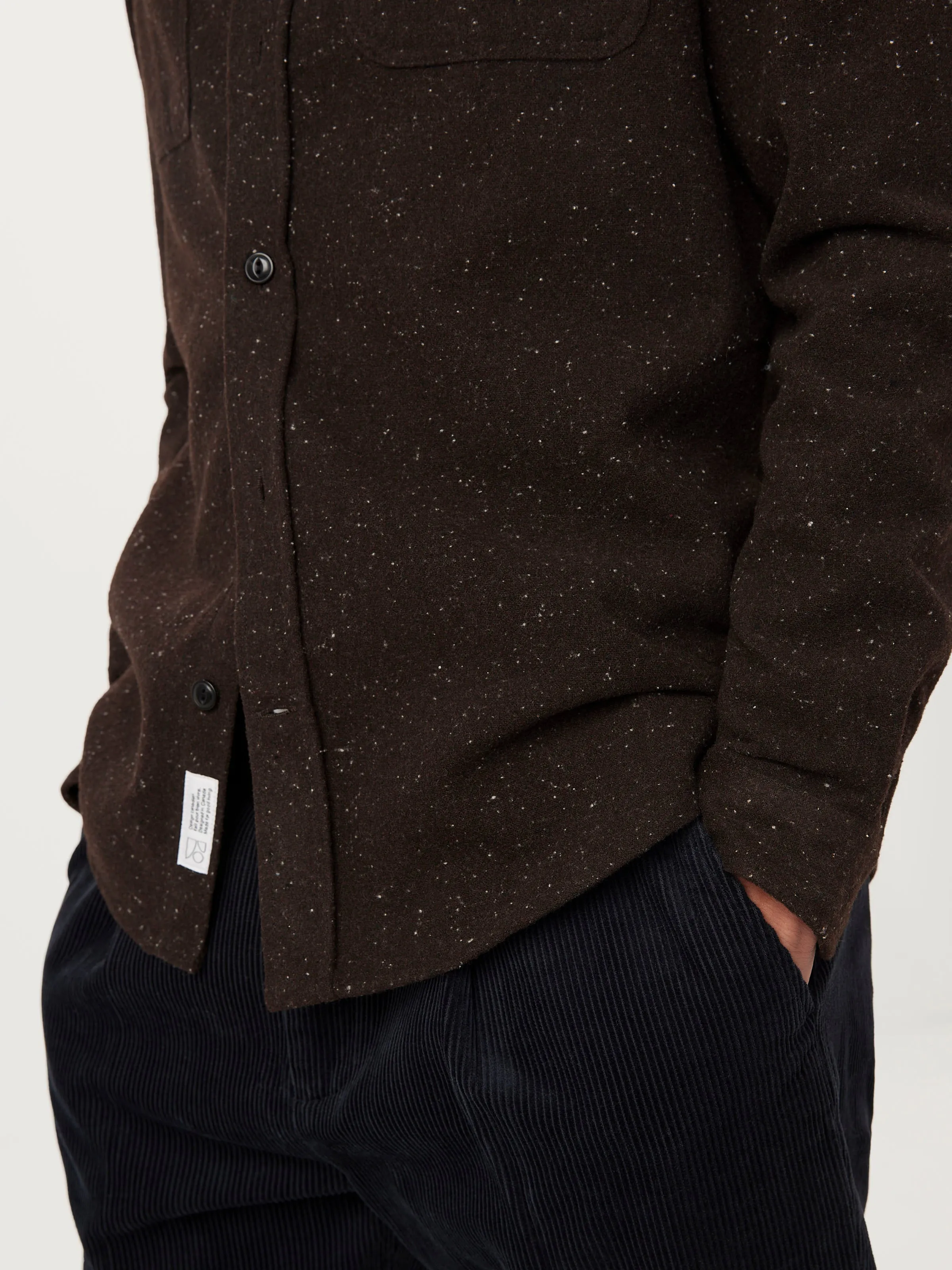 The Neppy Flannel Shirt  in Dark Chocolate