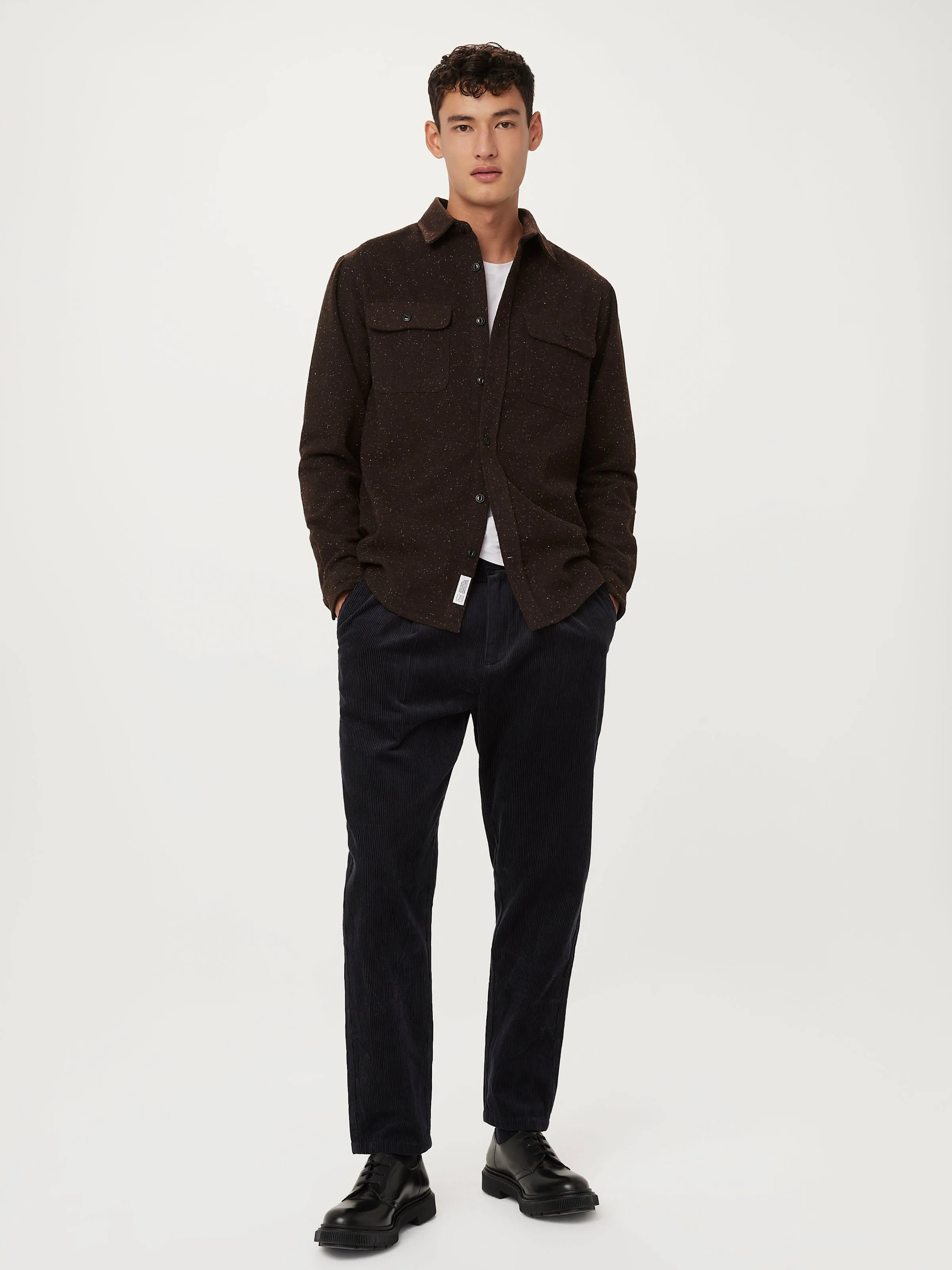 The Neppy Flannel Shirt  in Dark Chocolate