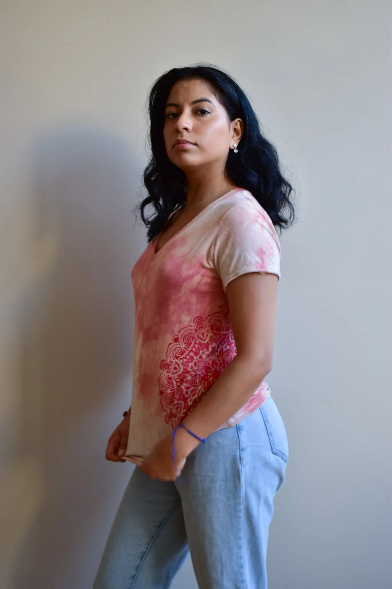 The Tequila Sunrise V-Neck Tee