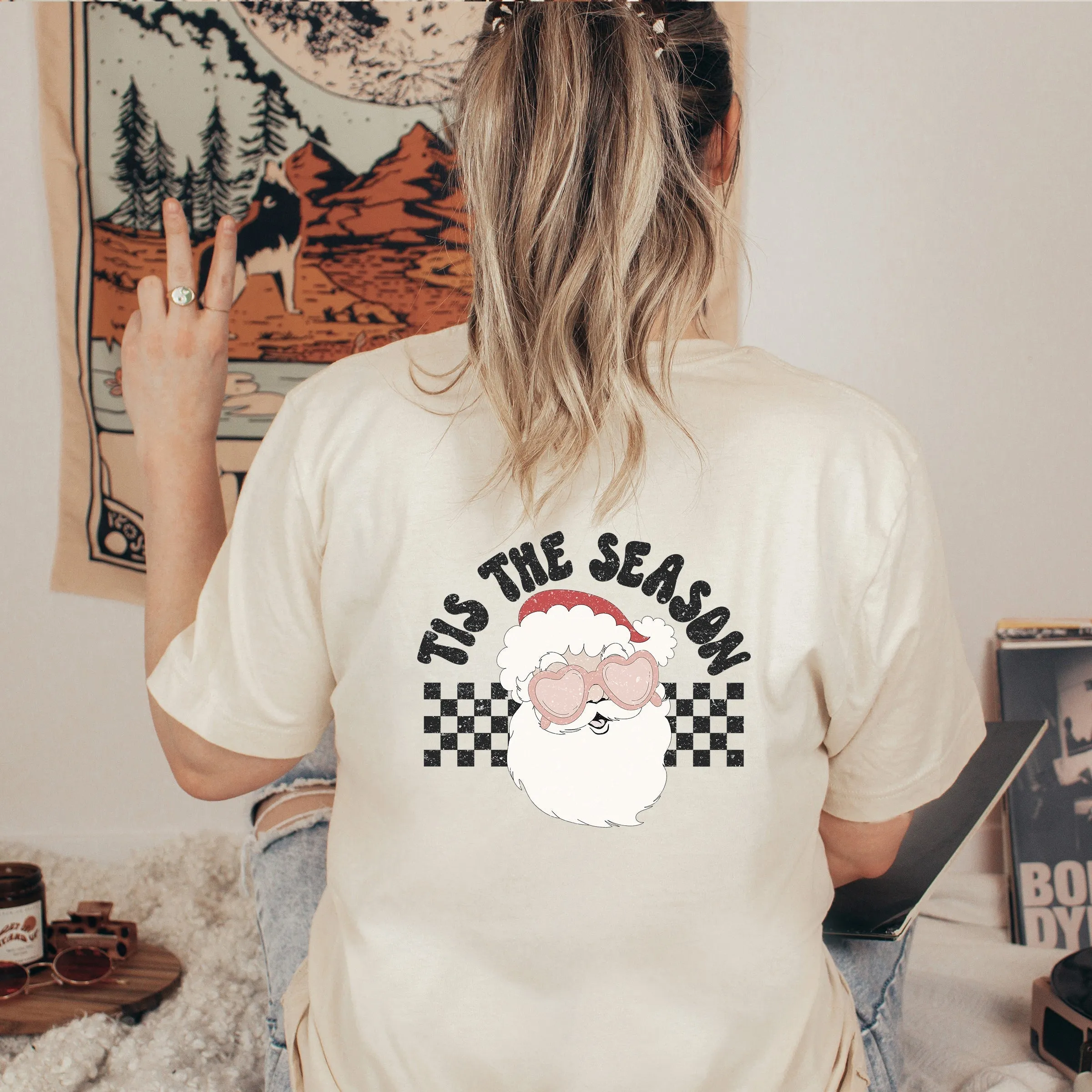 Tis The Season Santa | Short Sleeve Crew Neck | Front And Back Ink