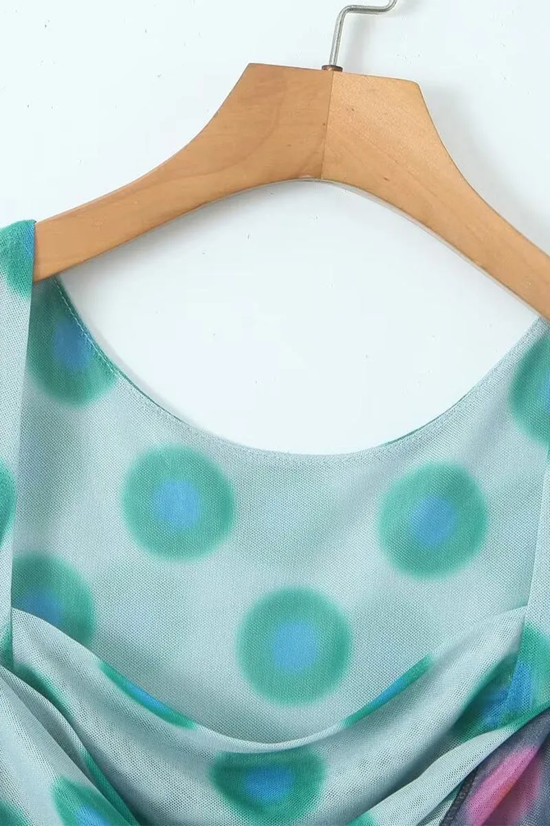 TK0525 Mesh Graphic Tank Top