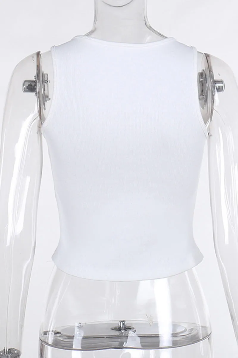 TM0200 Letter Printed Tank Top