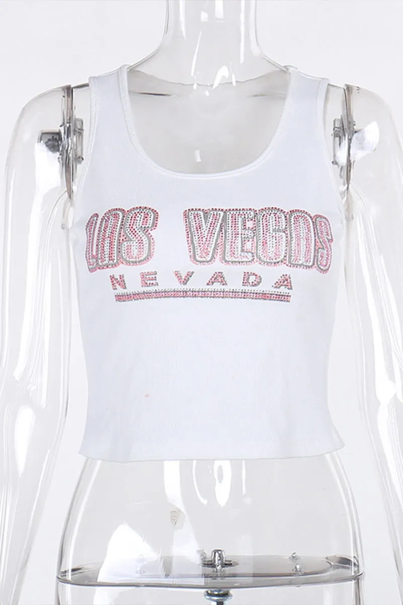 TM0200 Letter Printed Tank Top