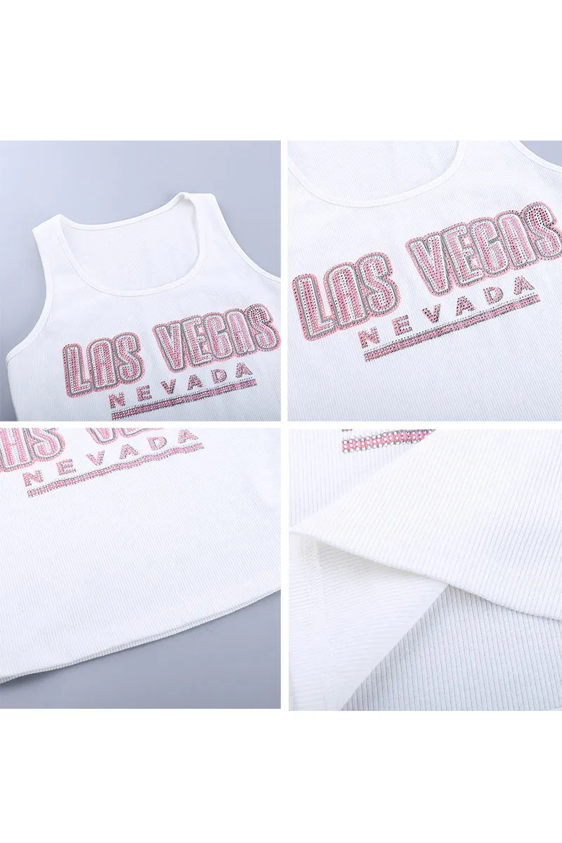 TM0200 Letter Printed Tank Top