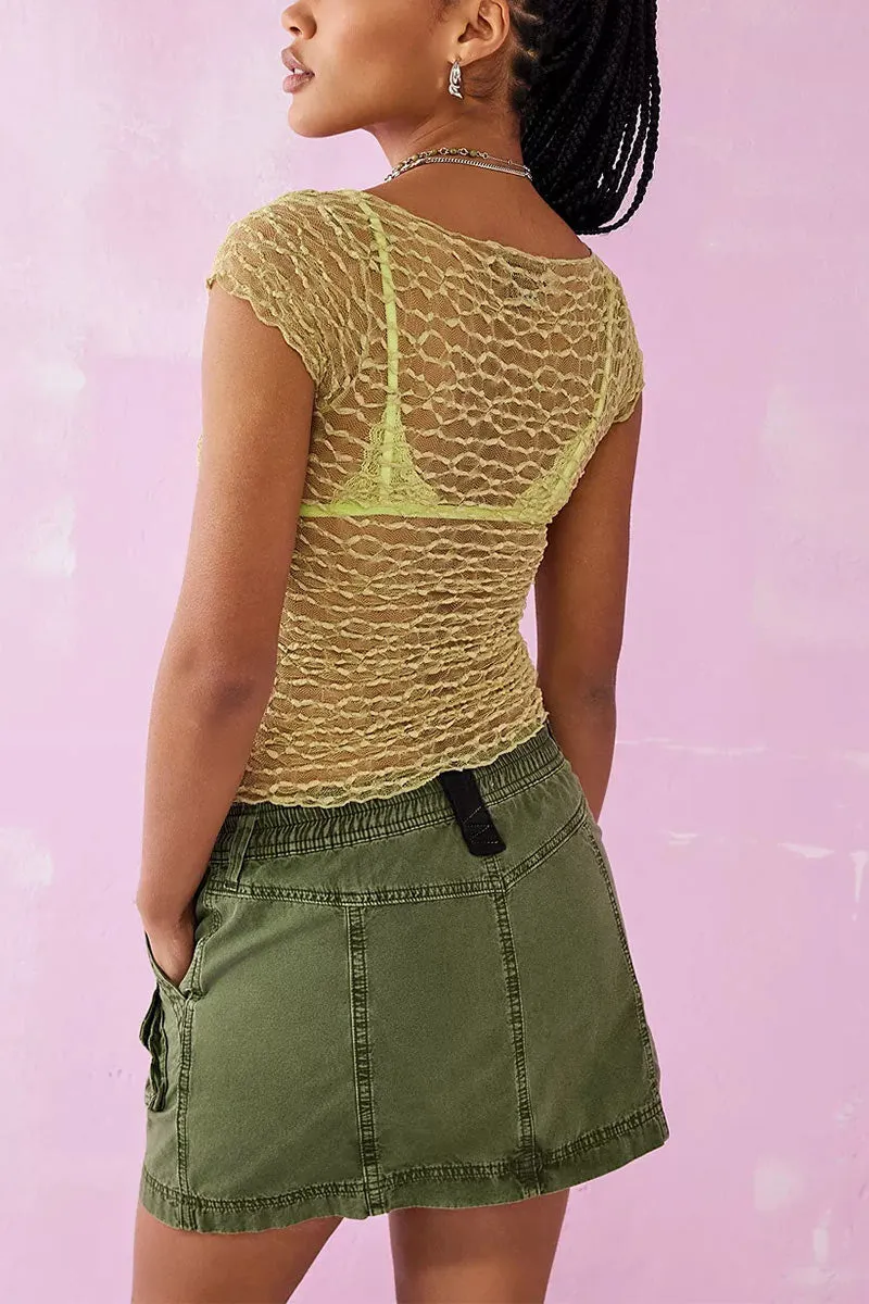 TM0596 Lace Short Sleeve Shirt