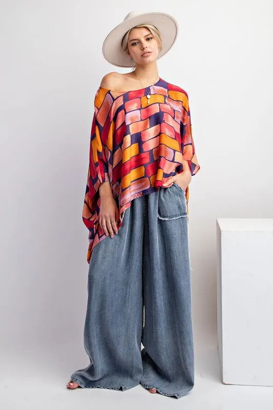 Truth Is Curvy Washed Chambray Loose Pants