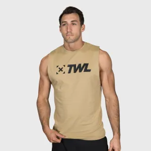 TWL - MEN'S EVERYDAY MUSCLE TANK - SAND/BLACK