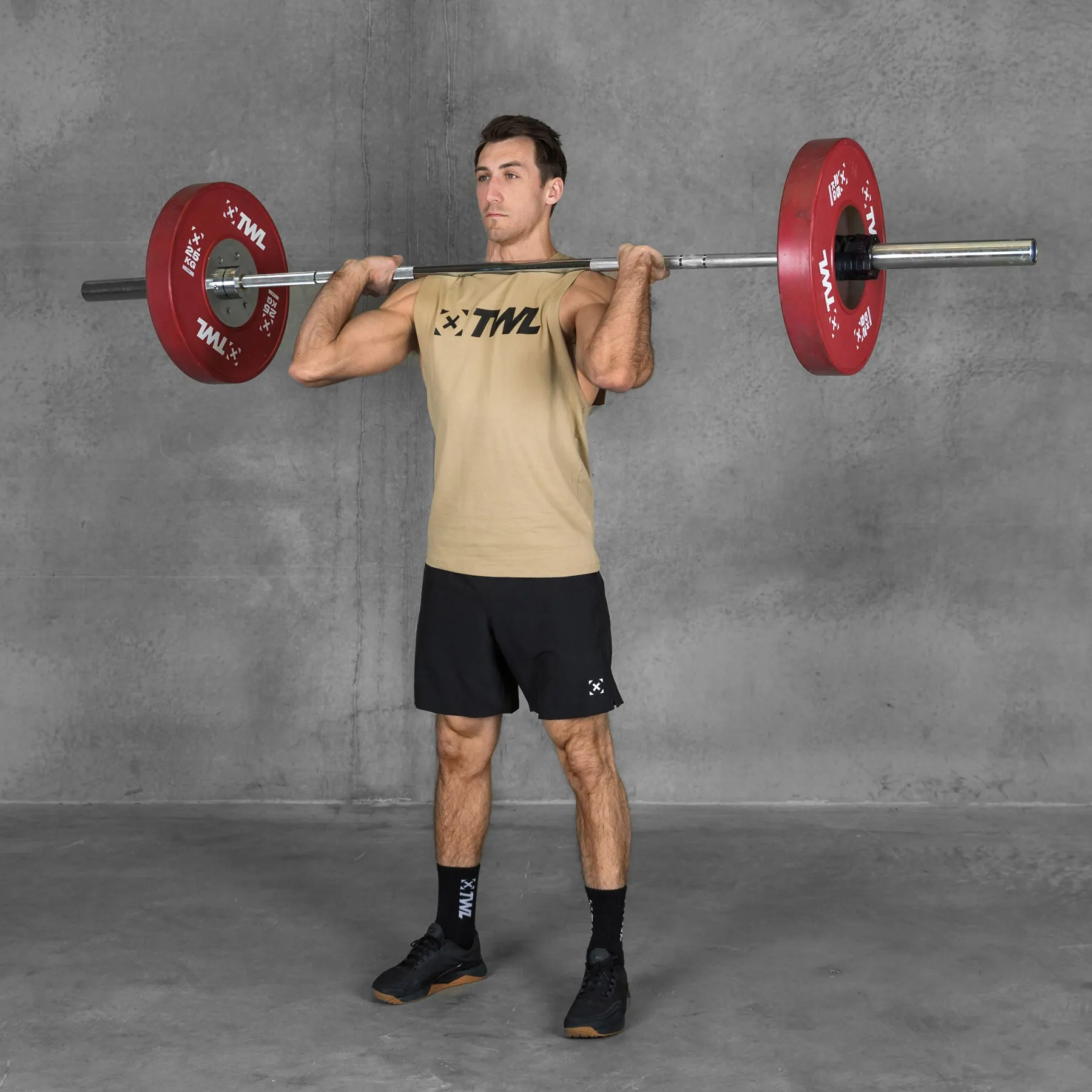 TWL - MEN'S EVERYDAY MUSCLE TANK - SAND/BLACK