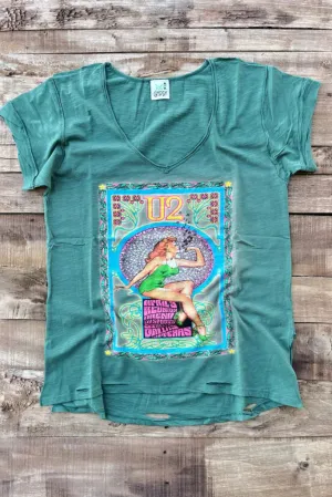 U2 Band Turquoise Tee