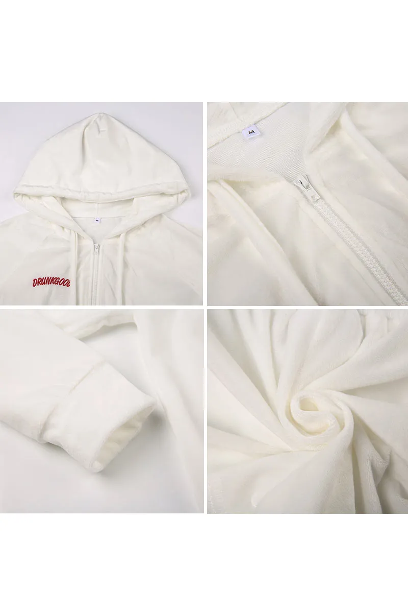 UF0470 Velour Shorts Tracksuit Set