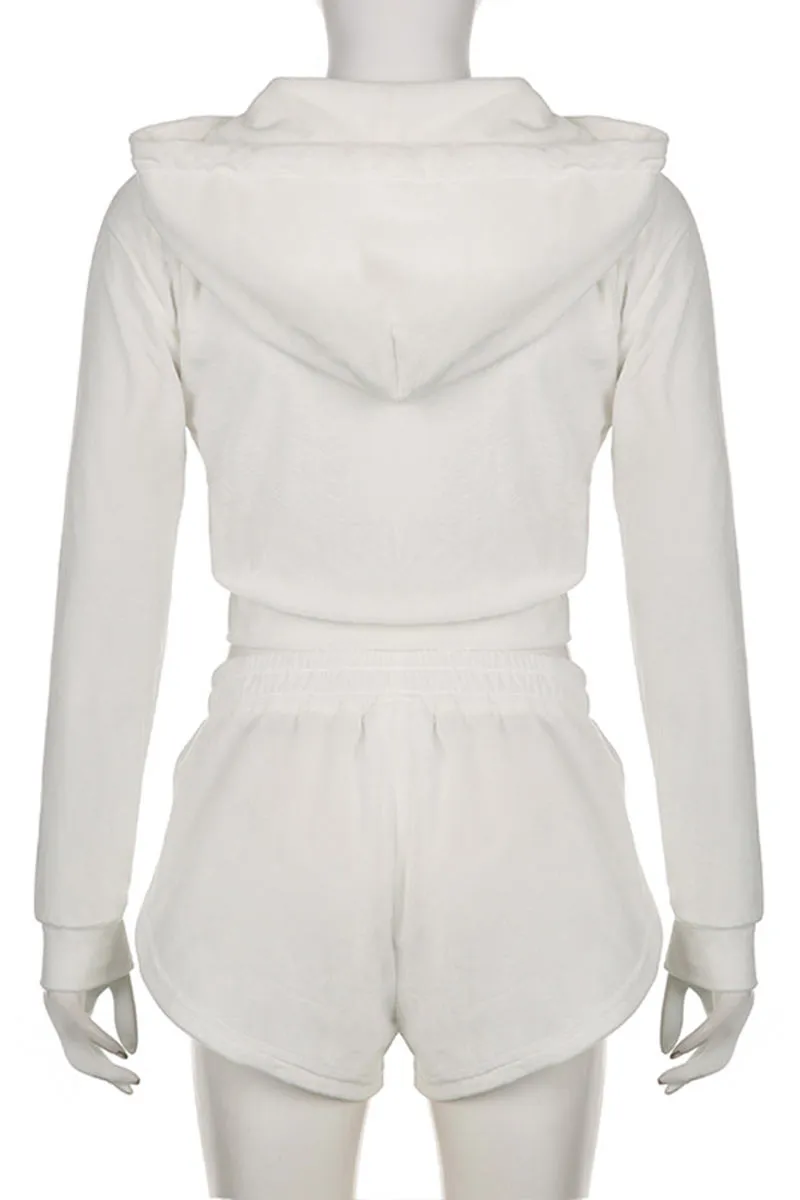 UF0470 Velour Shorts Tracksuit Set