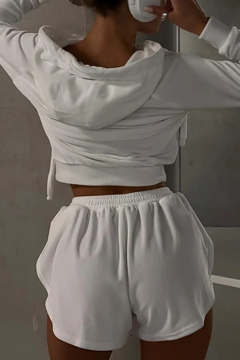 UF0470 Velour Shorts Tracksuit Set