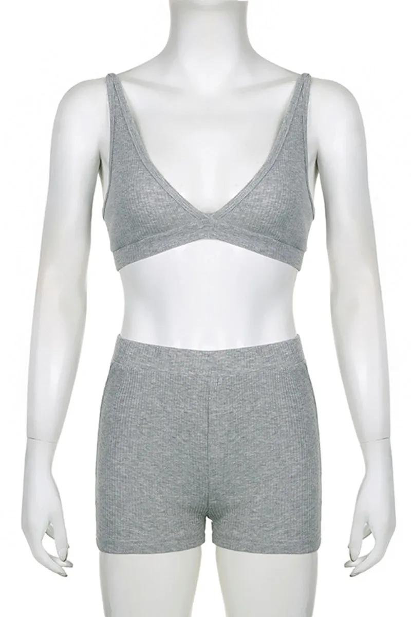 UI0131 Jacket Shorts Jogger Set