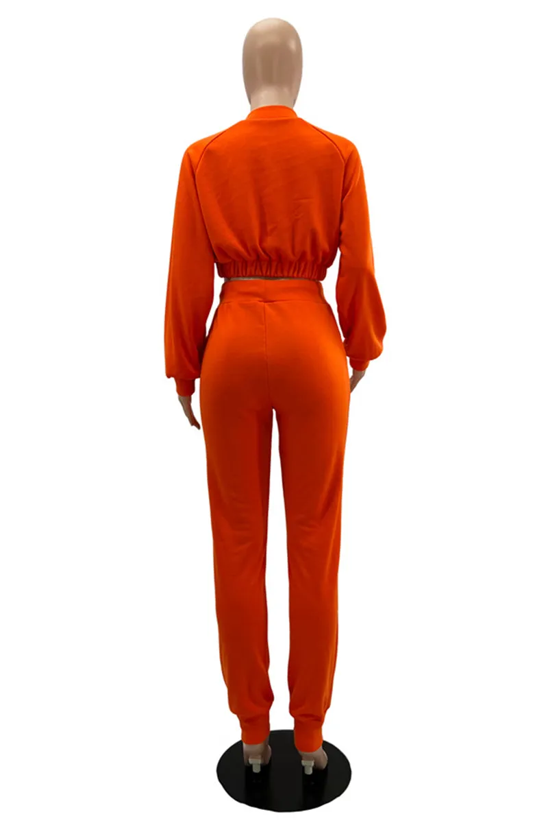 UI0578 Crop Jacket Tracksuit Set