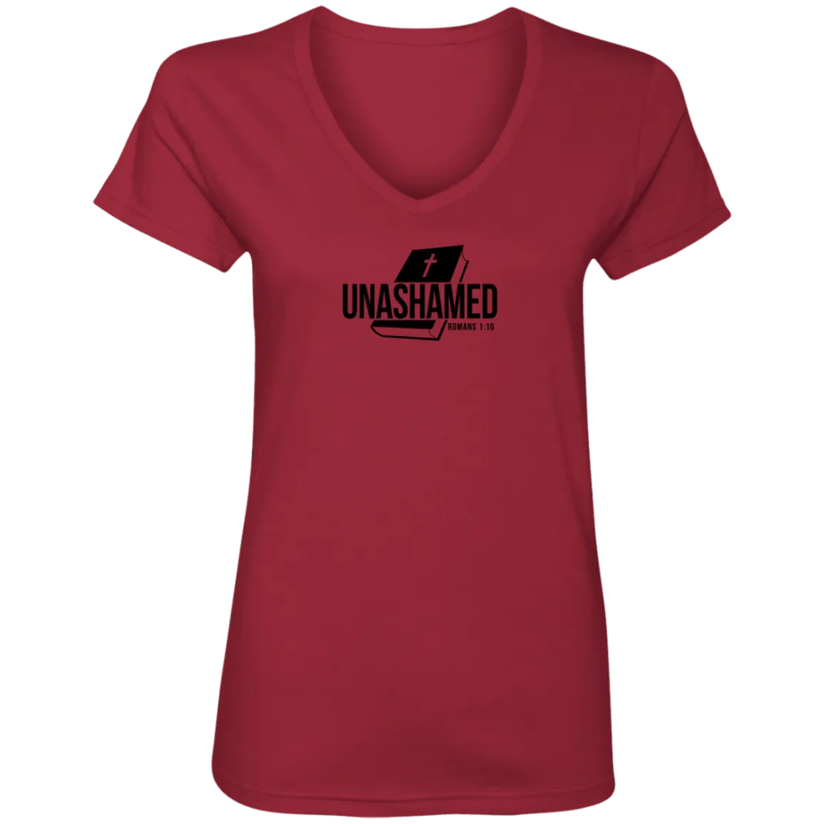 Unashamed Ladies V Neck Tee Shirt