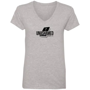 Unashamed Ladies V Neck Tee Shirt