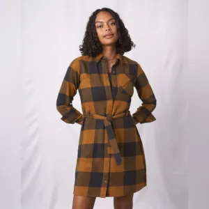 UNITED BY‎ BLUE Flannel Shirt Dress size Medium NWT