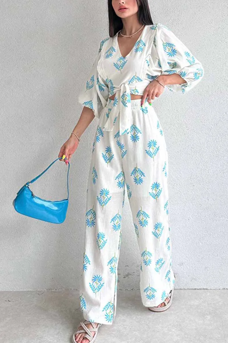 UNY40128 Printed Long Sleeves & Pants Set