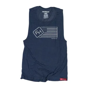 USA Womens Muscle Tank - Antique Denim