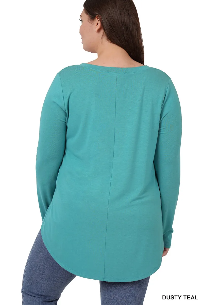 V-Neck Long Sleeve Top