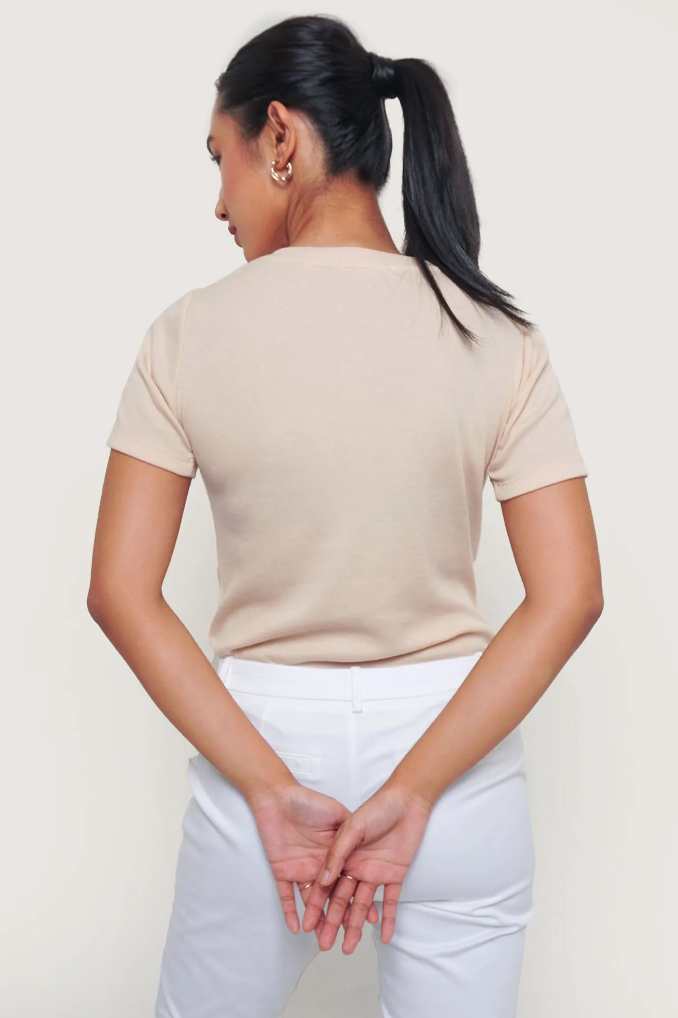 V-Neck Ribbed Tee