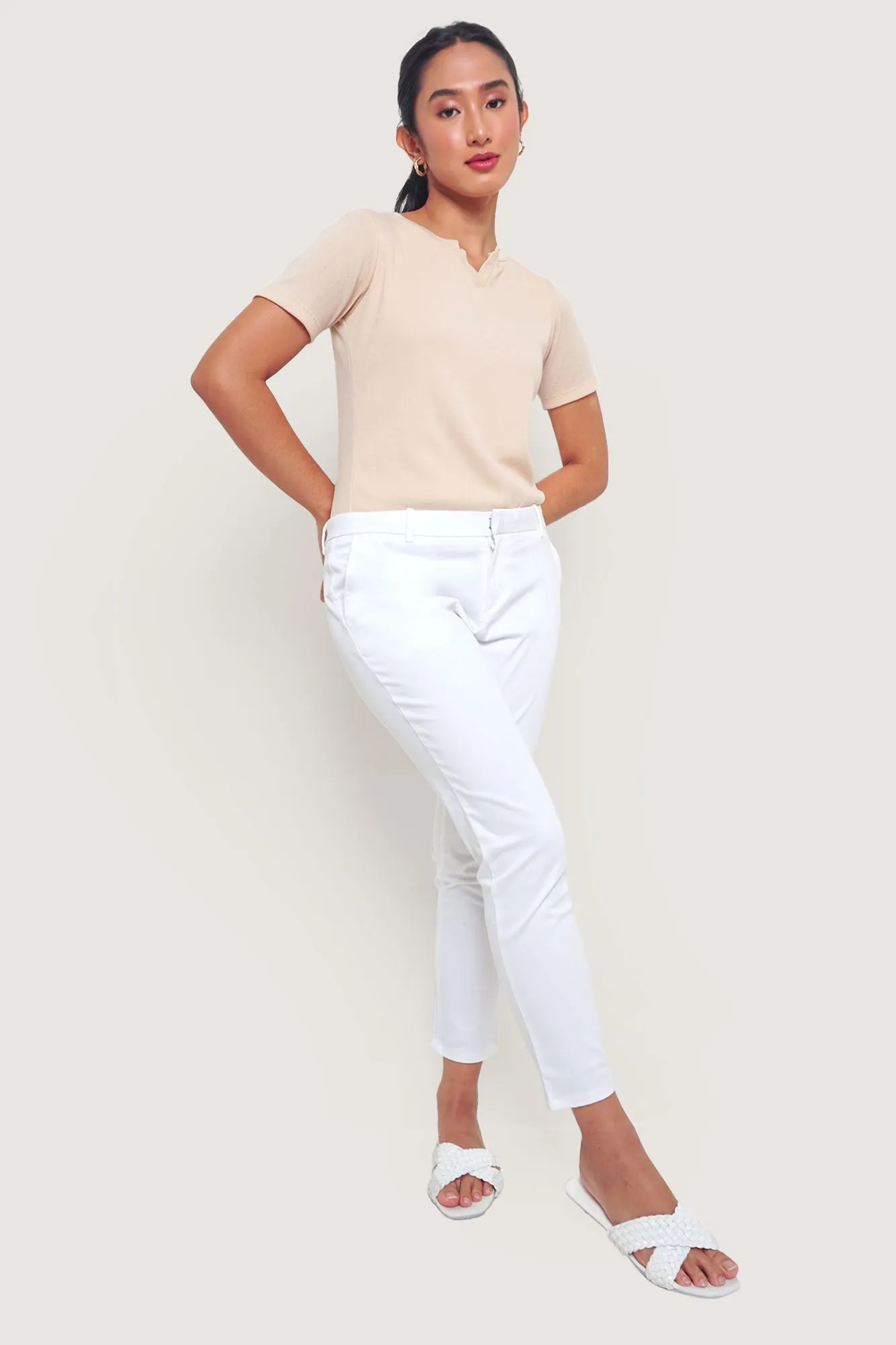 V-Neck Ribbed Tee