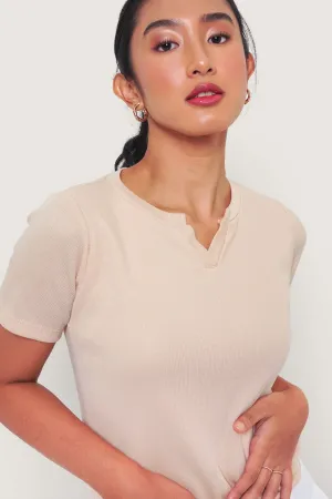 V-Neck Ribbed Tee