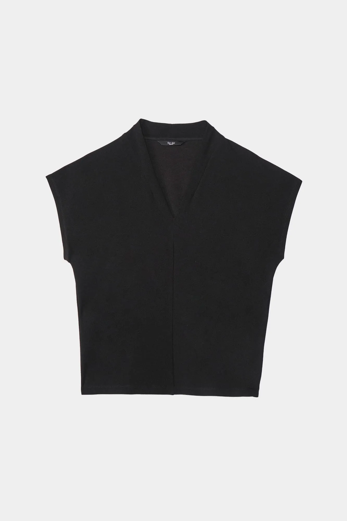 V-Neck Tee With Extended Sleeves