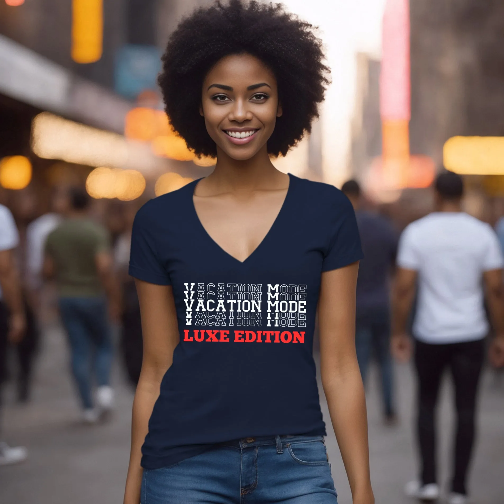 Vacation Mode Shirt, Womens Travel V-neck Shirt, World Traveler Shirt, Vacation Tshirt, Adventure Shirt, Cruise Shirt Travel Gifts For Her