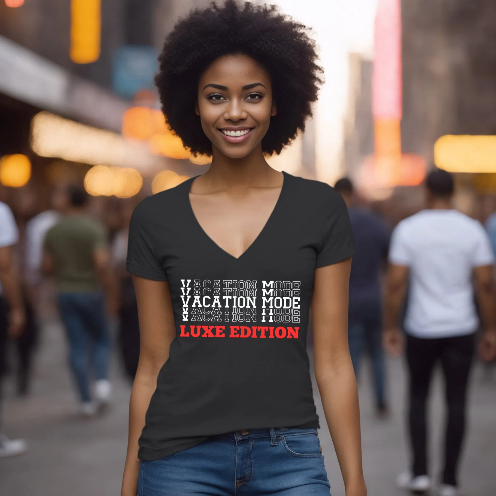 Vacation Mode Shirt, Womens Travel V-neck Shirt, World Traveler Shirt, Vacation Tshirt, Adventure Shirt, Cruise Shirt Travel Gifts For Her