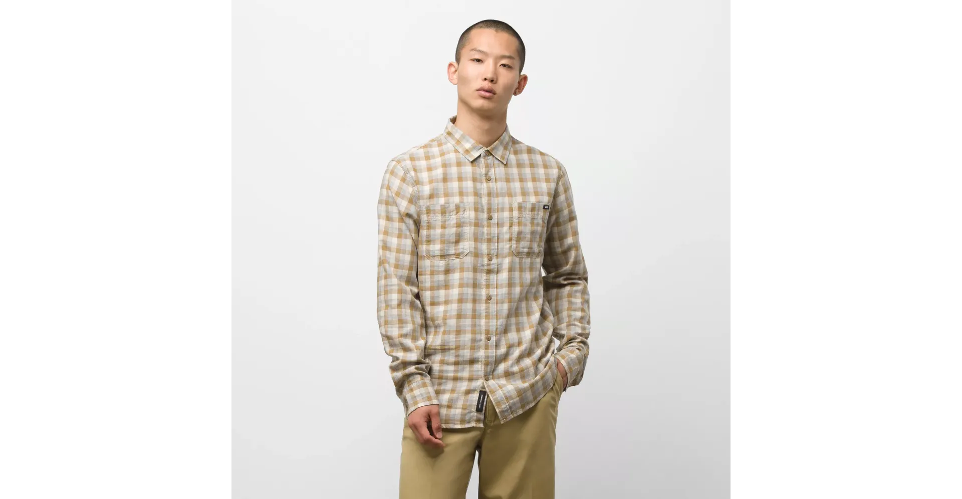 Vans Alameda II Flannel Long Sleeve Shirt Dirt/Oatmeal