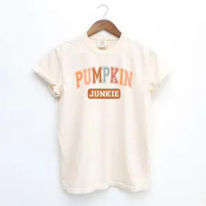 Varsity Pumpkin Junkie | Garment Dyed Tee