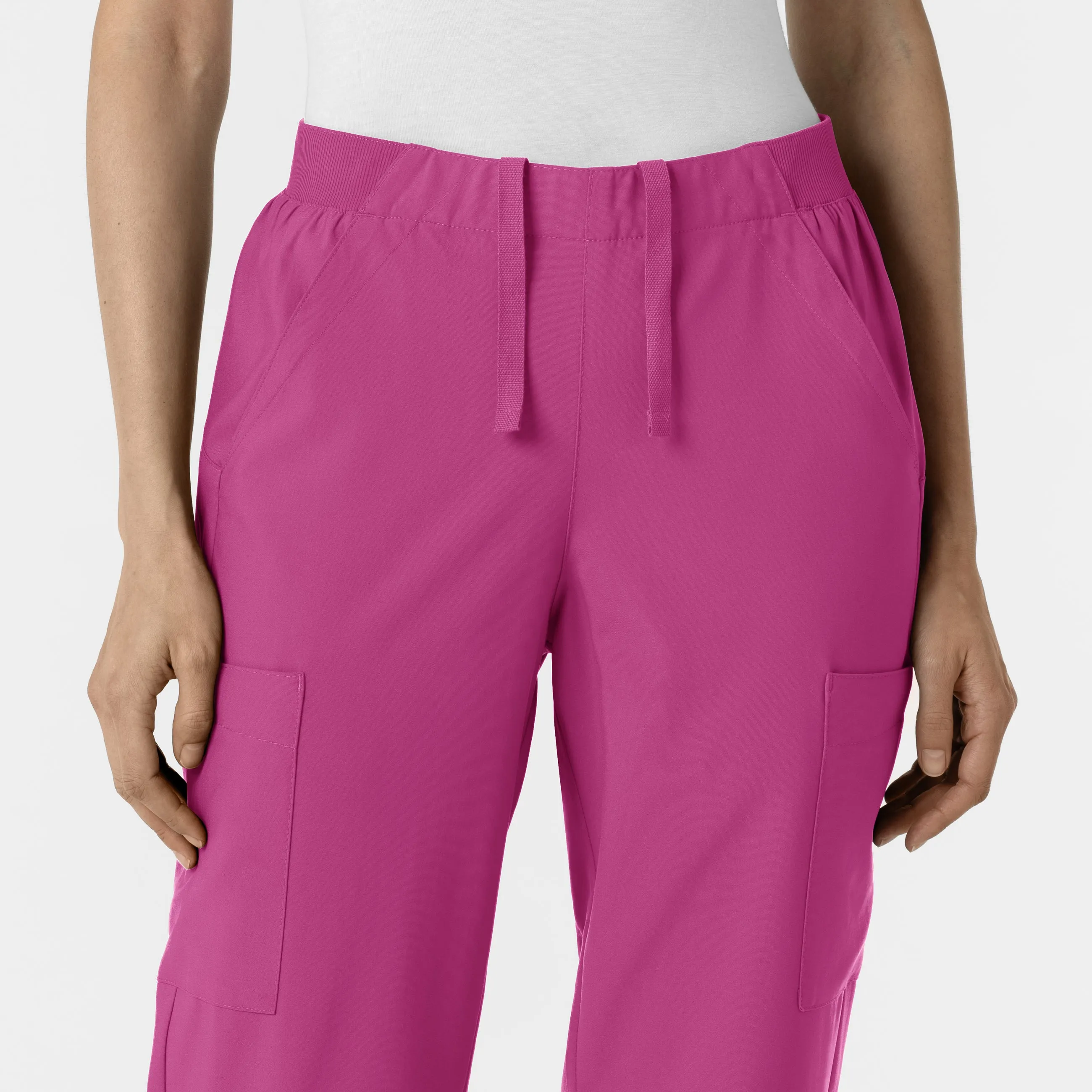 W123 5145 Cargo Utility Scrub Pants Raspberry