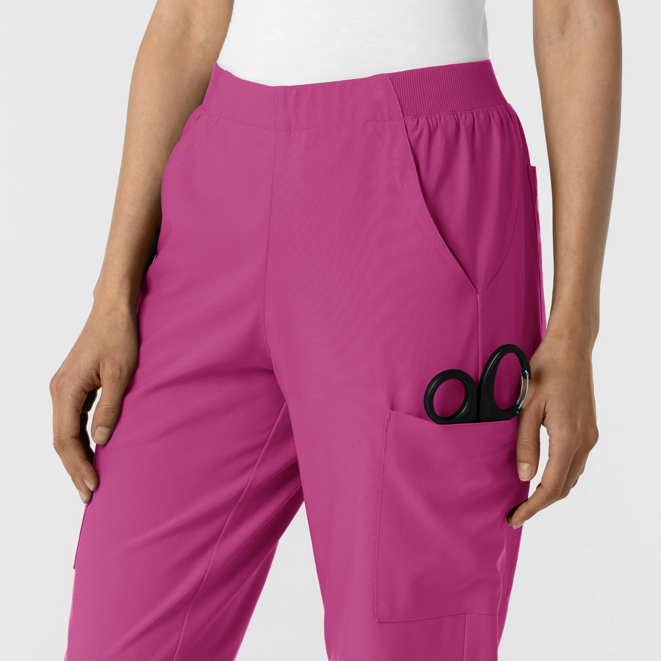 W123 5145 Cargo Utility Scrub Pants Raspberry