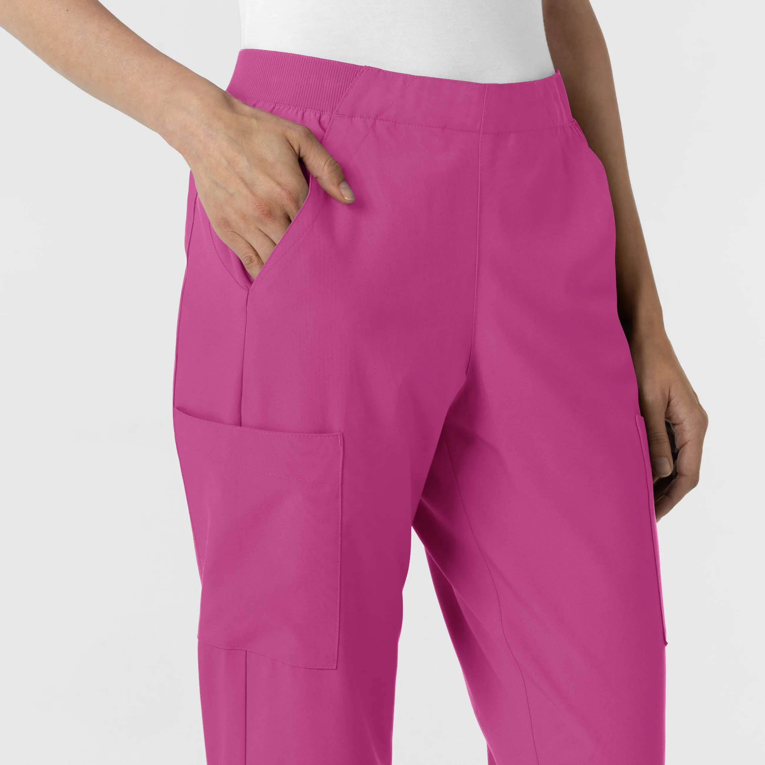 W123 5145 Cargo Utility Scrub Pants Raspberry