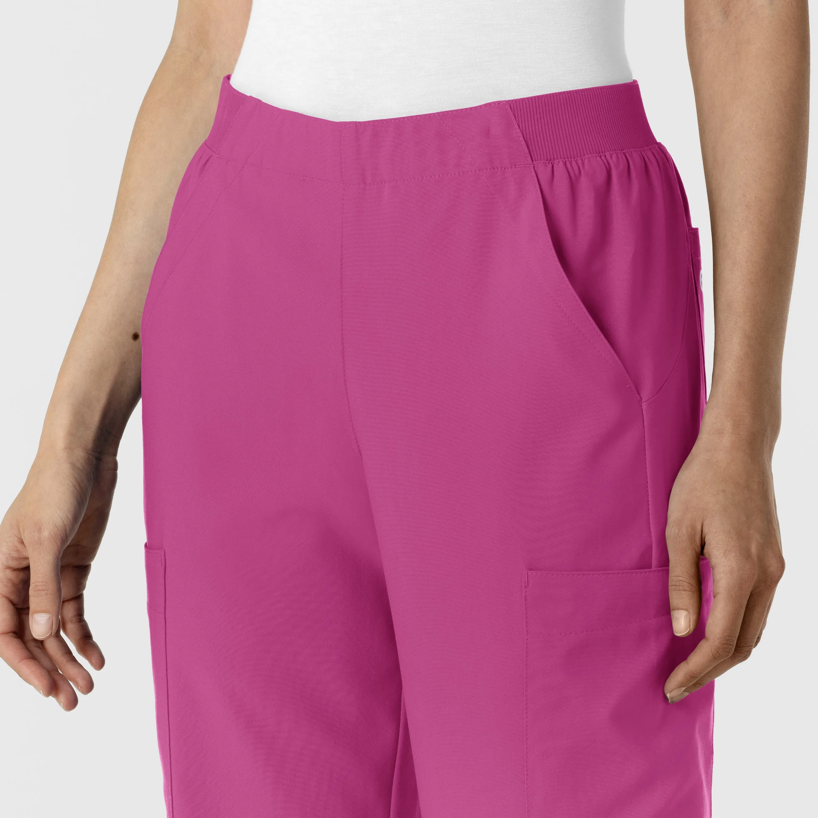 W123 5145 Cargo Utility Scrub Pants Raspberry